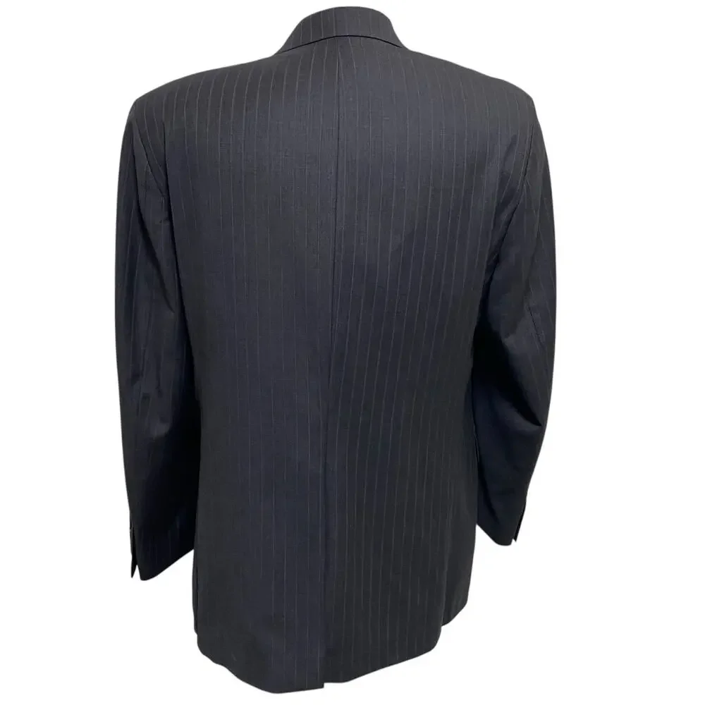 Lauren Ralph Lauren Pinstripe Blazer Suit Jacket Mens 40R Two Button Wool LRL